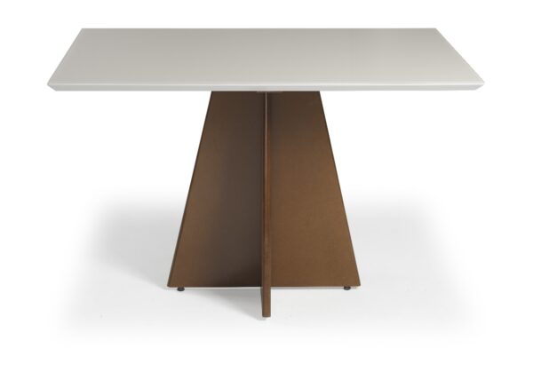 Mesa Emma Tampo de Vidro Retangular (Canela/Vidro Off White/Canto Reto) - Image 3