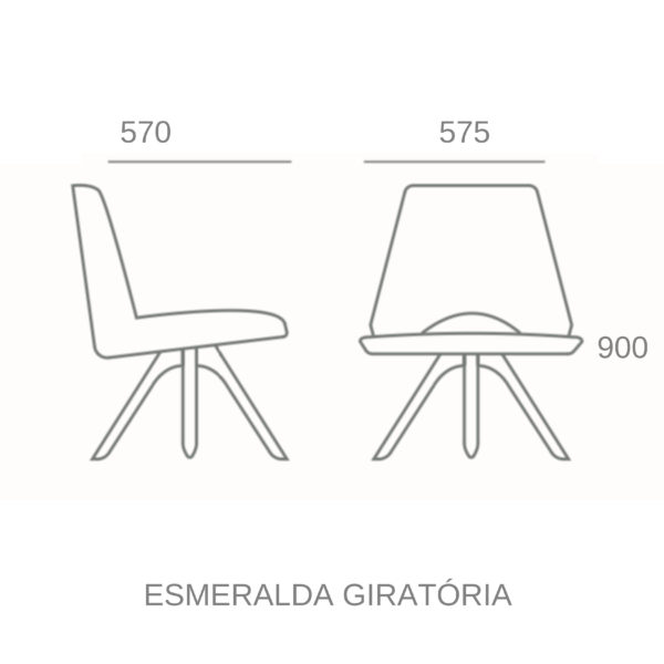 Cadeira Topázio Giratória (Canela 144) - Image 4