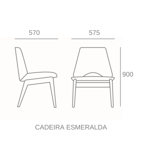 Cadeira Barcelona Fixa (Amêndoa 539) - Image 4