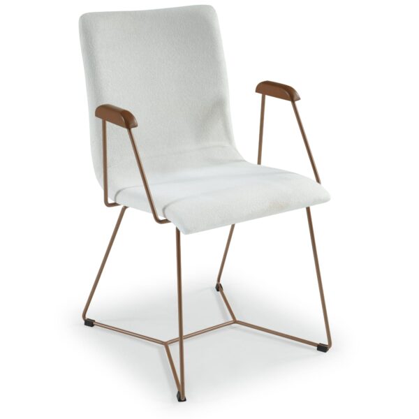 Cadeira Safira Metal com Braço (Cobre 539)